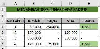 Manandai Faktur Lunas